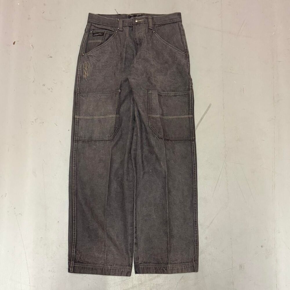 Unbranded Men's Grey and Brown Jeans